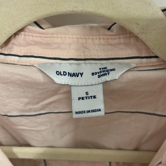 Old Navy Striped Cropped Utility Boyfriend Shirt - Picture 3 of 6